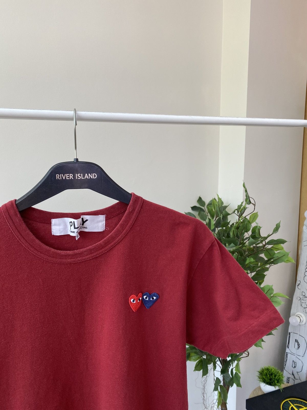 Comme des Garcons × Designer × Vintage Vintage COMME DES GARCONS CDG PLAY DOUBLE HEART TEE Size US M / EU 48-50 / 2 - 6 Thumbnail