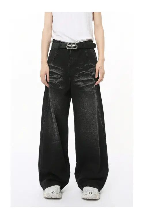 Japanese Brand × Jean American street retro trend washed wide-leg jeans Size US 32 / EU 48 - 1 Thumbnail