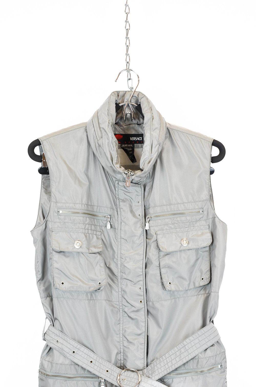 Versace Versace Sport Grey Nylon Utility Vest IT44 Size M / US 6-8 / IT 42-44 - 3 Thumbnail