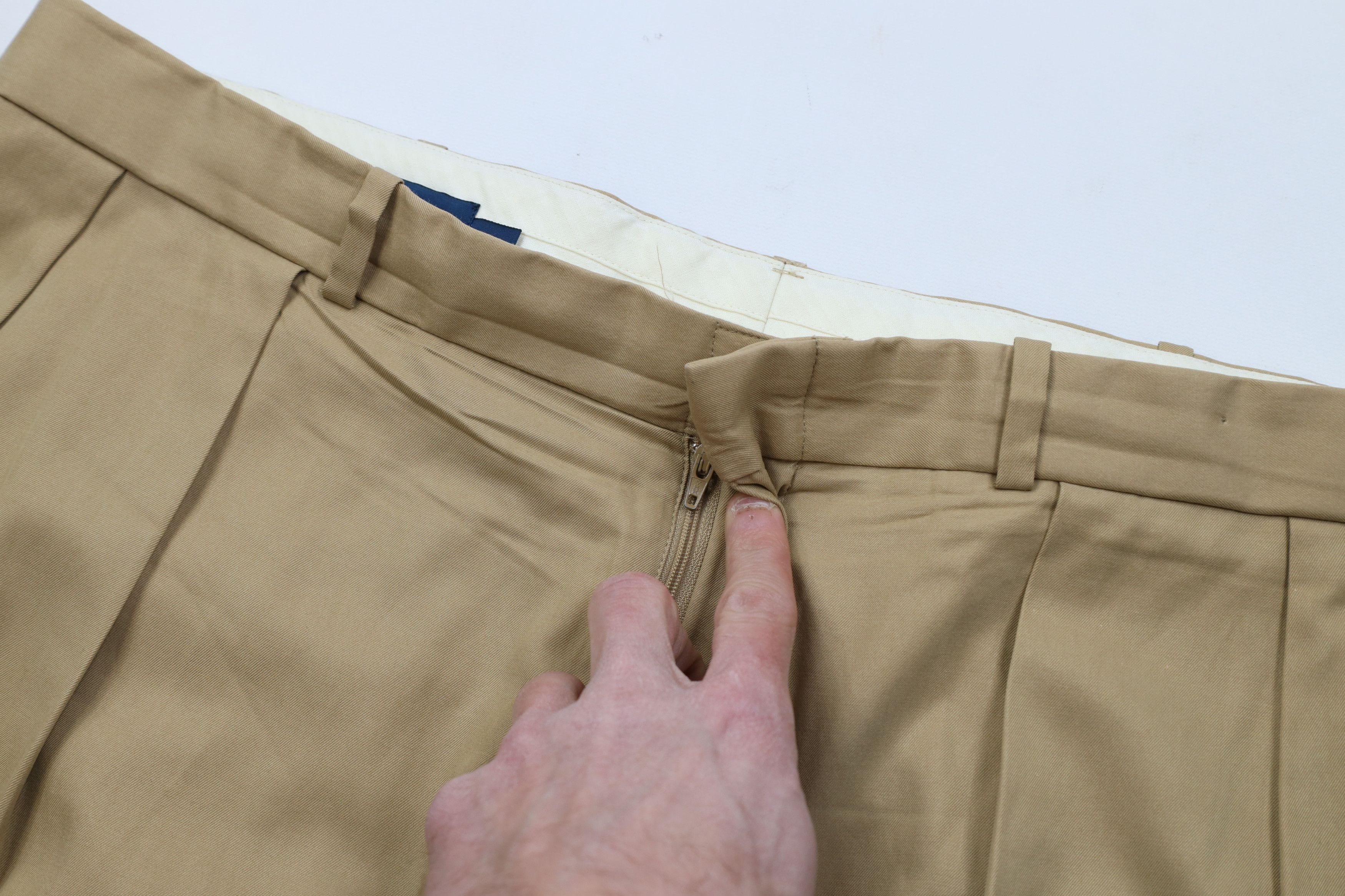 Ralph Lauren Vintage 90s Ralph Lauren Blend Wide Leg Chino Pants Beige Size US 38 / EU 54 - 7 Thumbnail