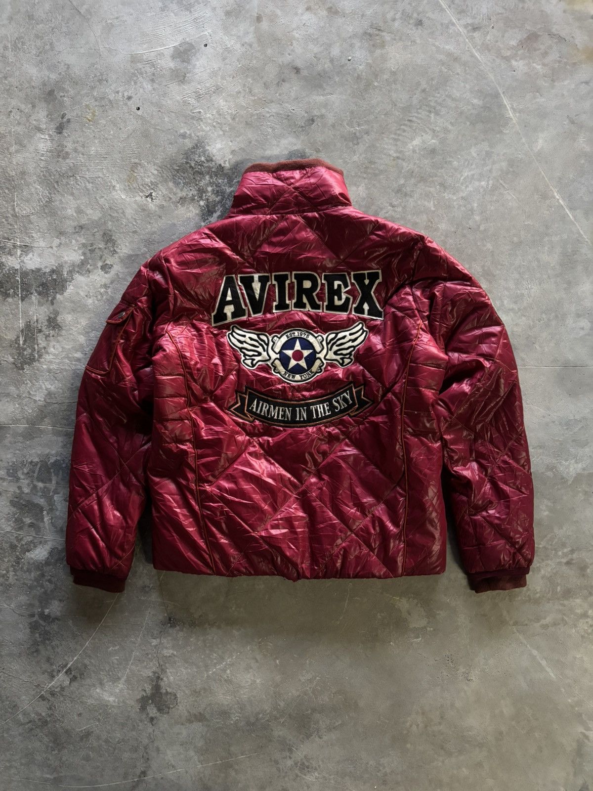 Avirex AVIREX puffer jacket big logo backhit sick design Size US L / EU 52-54 / 3 - 13 Thumbnail