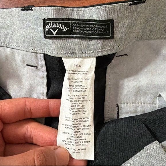 Callaway Callaway Gray and Black Performance Pants 34x30 Size US 34 / EU 50 - 3 Thumbnail
