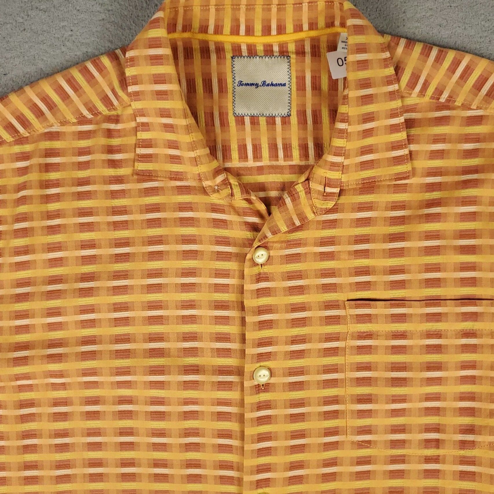 Tommy Bahama Tommy Bahama Shirt Mens XL Orange Silk Hawaiian Button Up Short Sleeve Size US XL / EU 56 / 4 - 2 Thumbnail