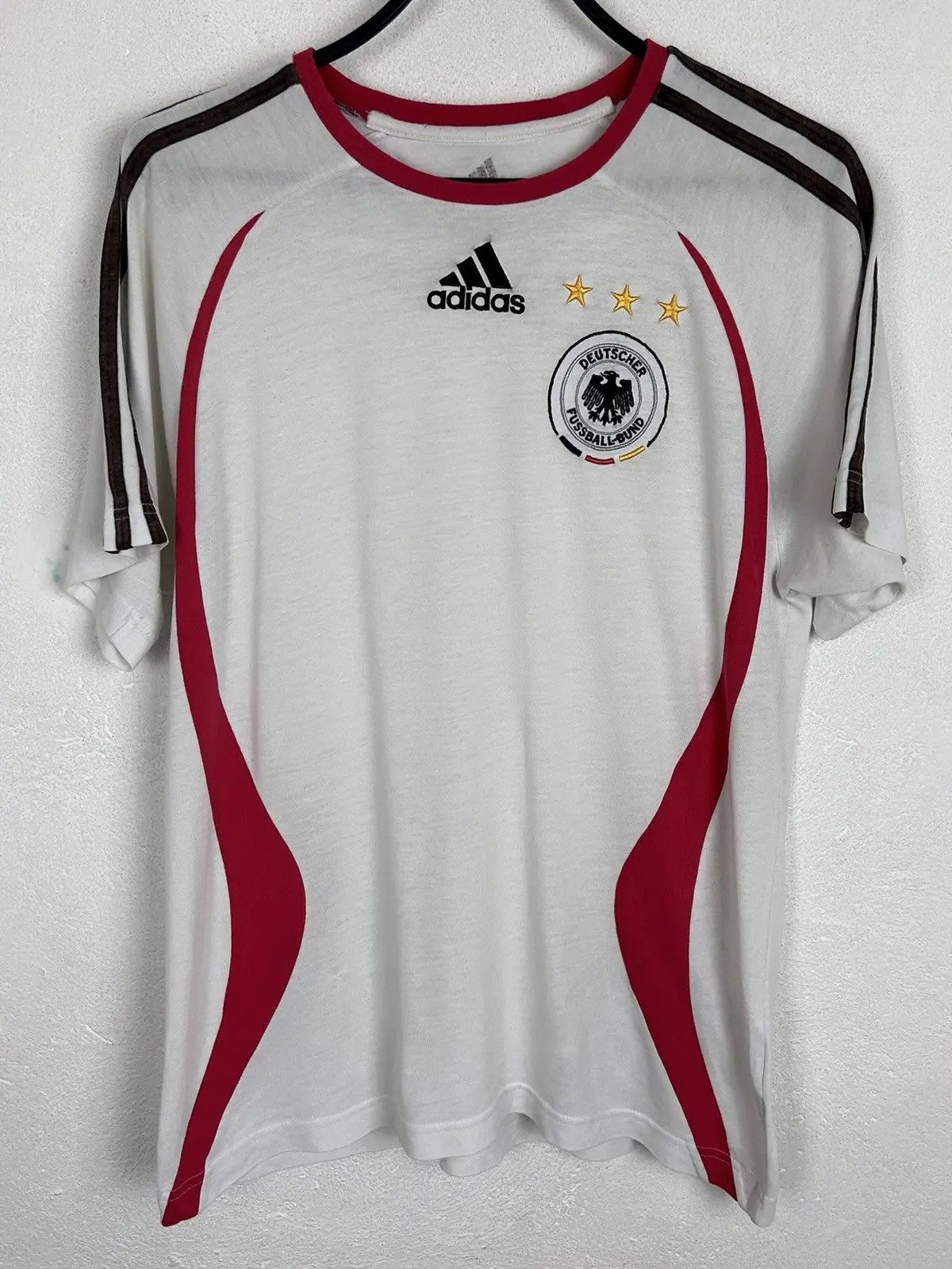 Adidas 00s Vintage Adidas x DFB Germany Team Cotton T-Shirt Size US S / EU 44-46 / 1 - 1 Thumbnail