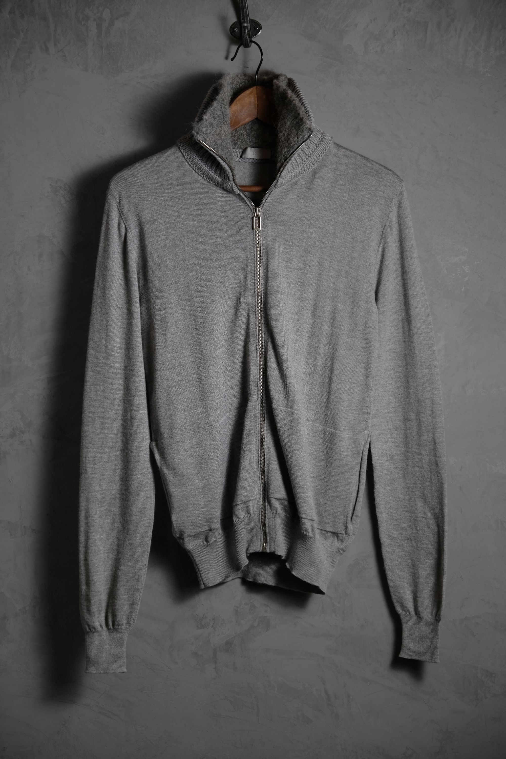 Dior Dior Homme 10A/W Alpaca Collar Full Zip Sweater | Grailed
