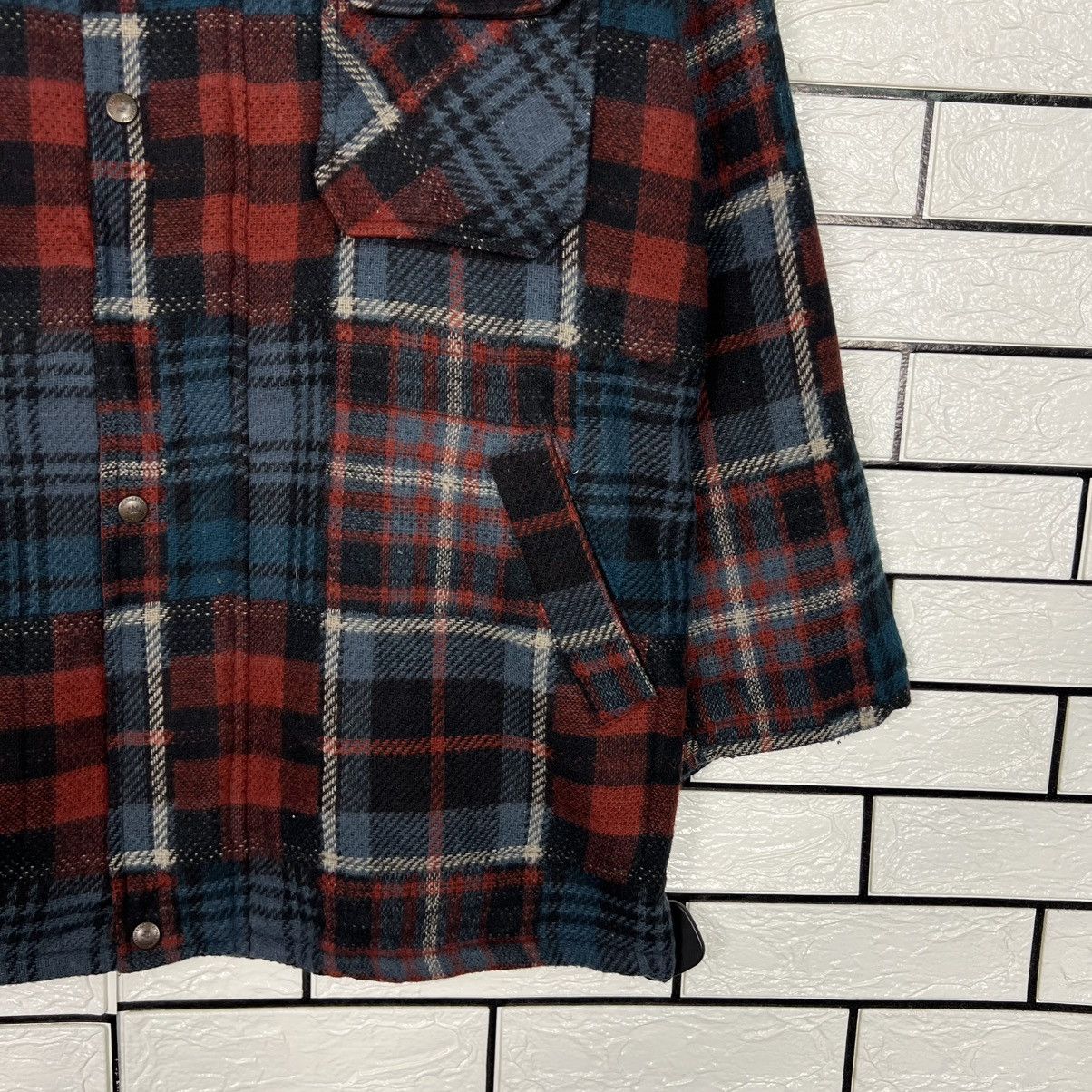 Vintage 80s BIG SHEPHERD Feathertop Checked Hooded Jacket #4130-C188 Size US M / EU 48-50 / 2 - 6 Thumbnail
