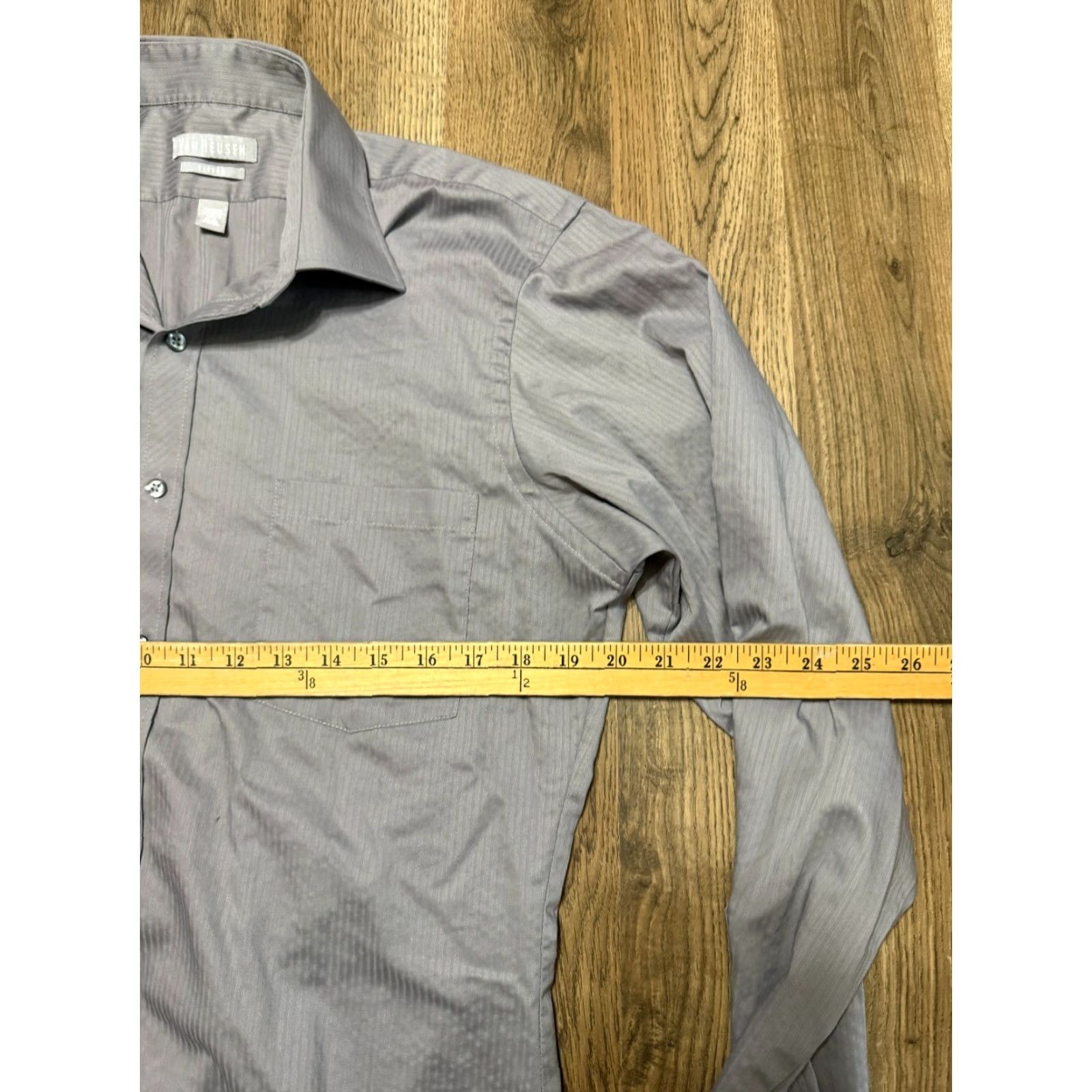 Van Heusen Van Heusen Shirt Mens Size 15.5 34/35 Grey Long Sleeve Button Up Fitted Regular Clothing Shirt Size US L / EU 52-54 / 3 - 6 Thumbnail
