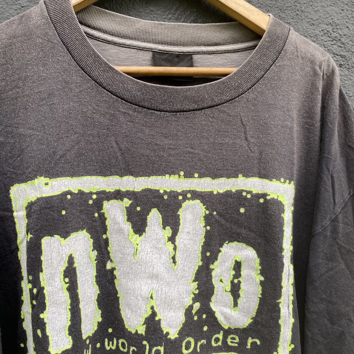 WCW/nWo Thrashed Faded Vintage 90s New World Order Tee Size US XXL / EU 58 / 5 - 5 Thumbnail