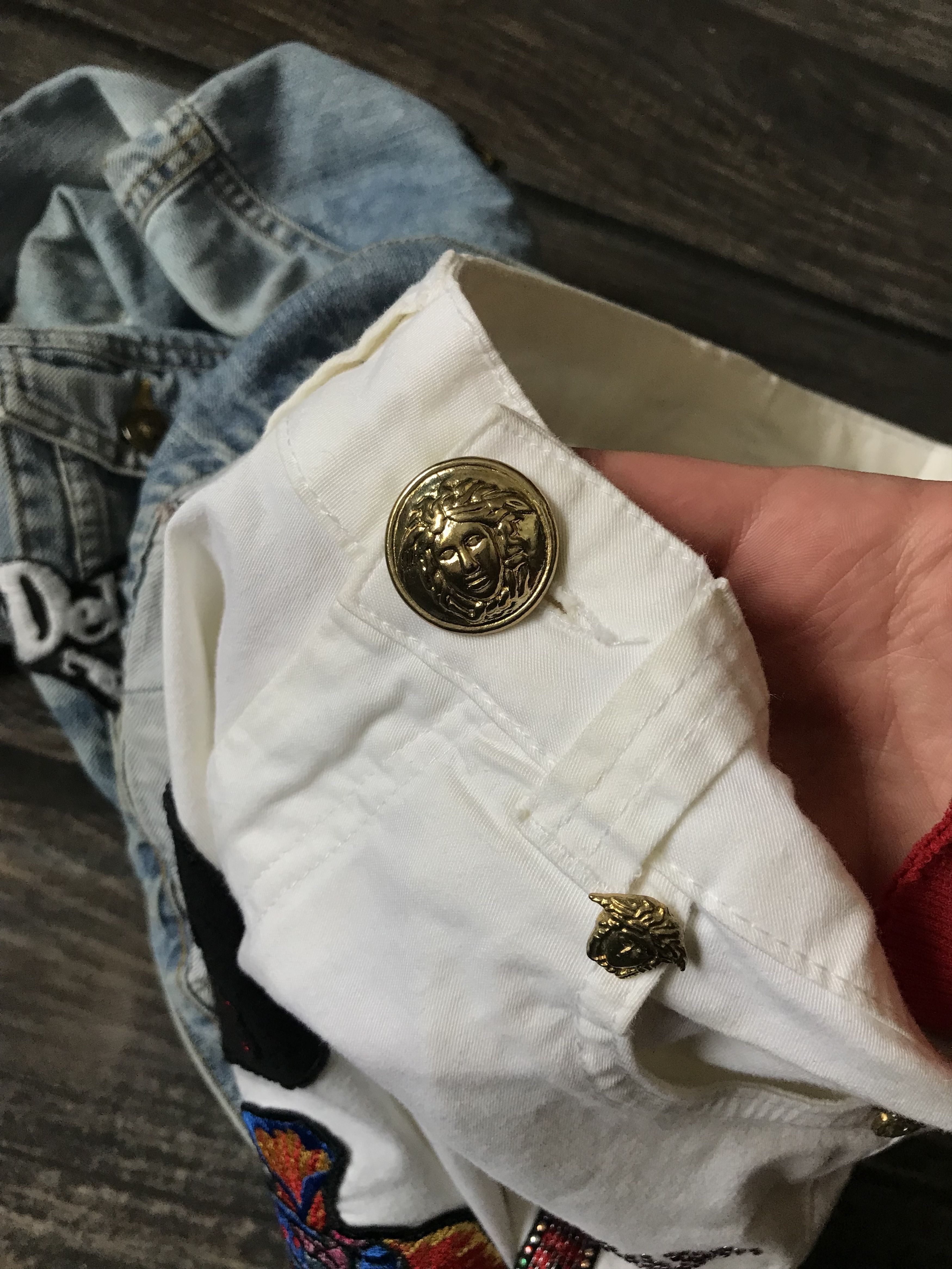 Versace 90’s Archive Versace Delirium Patch Denim Suit Size S / US 4 / IT 40 - 12 Thumbnail