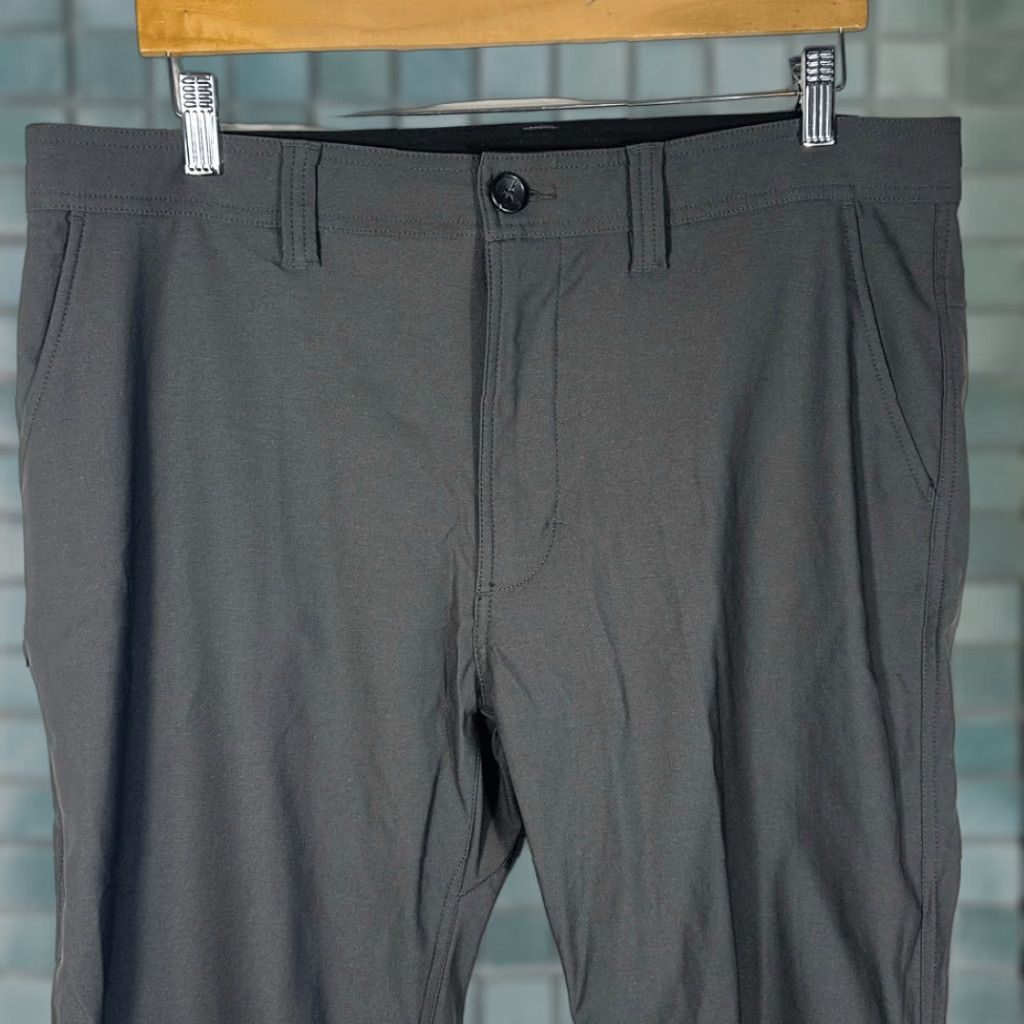 Prana prAna Mens Gray Slim Fit Breathe Nylon Pants 36x30 Pants Gray Mens Regular 36 Chino Style M41213004 Size US 36 / EU 52 - 1 Thumbnail