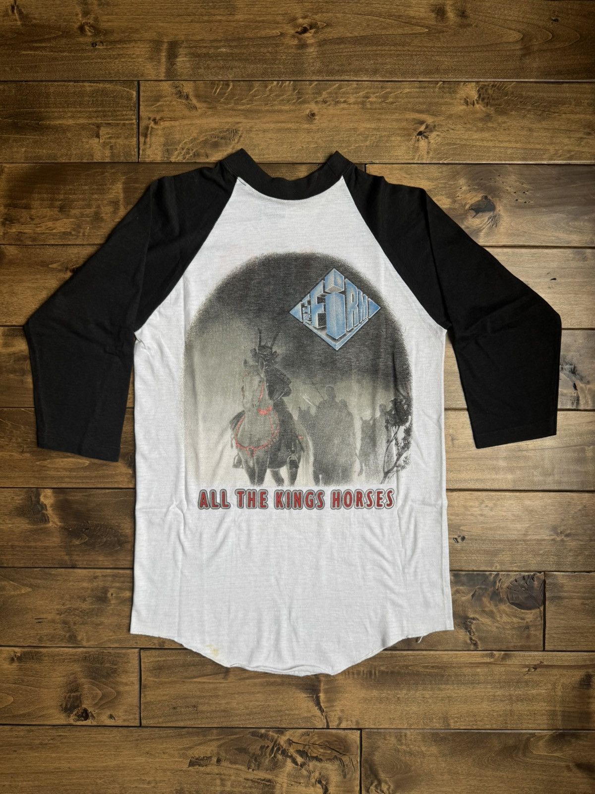 Vintage Vintage 80s Jimmy Page The Firm 3/4 Raglan Single Stitch Tee Size US M / EU 48-50 / 2 - 1 Thumbnail