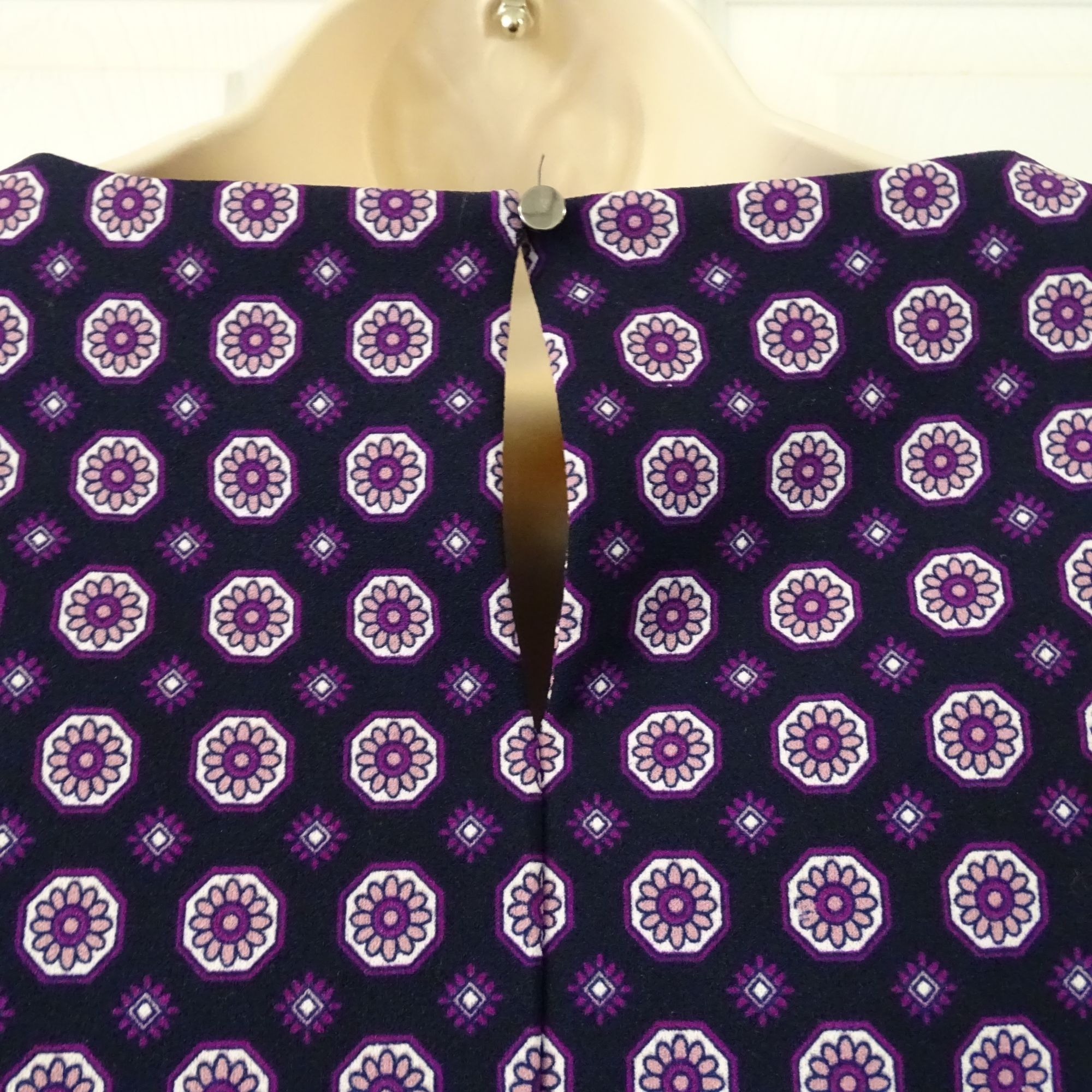 Banana Republic Banana Republic Floral Geometric Short Sleeve Mini Dress 0P Size XS / US 0-2 / IT 36-38 - 6 Thumbnail
