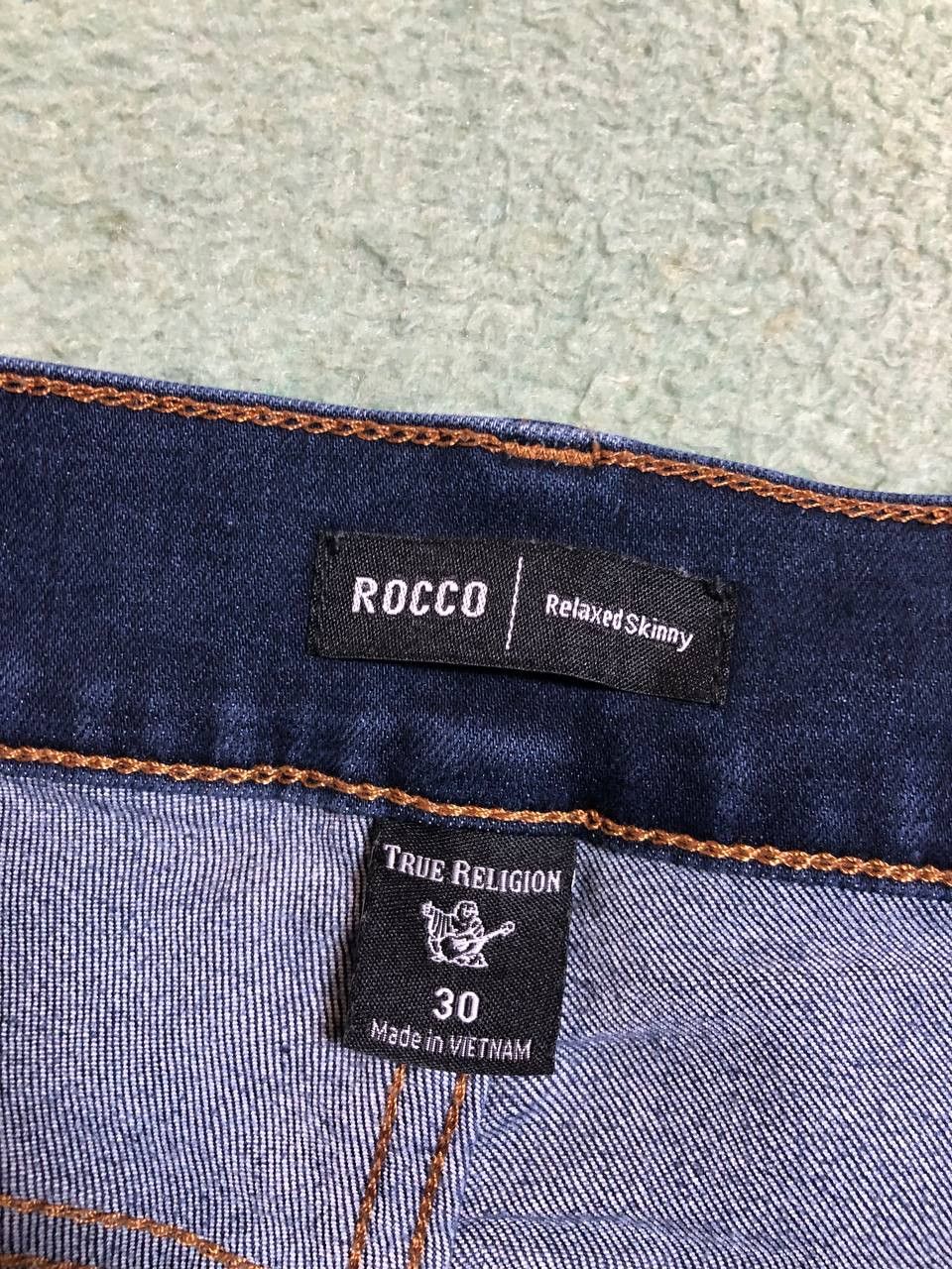 True Religion True Religion Rocco Relaxed Skinny Jeans Dark Wash Mens Size US 30 / EU 46 - 2 Thumbnail