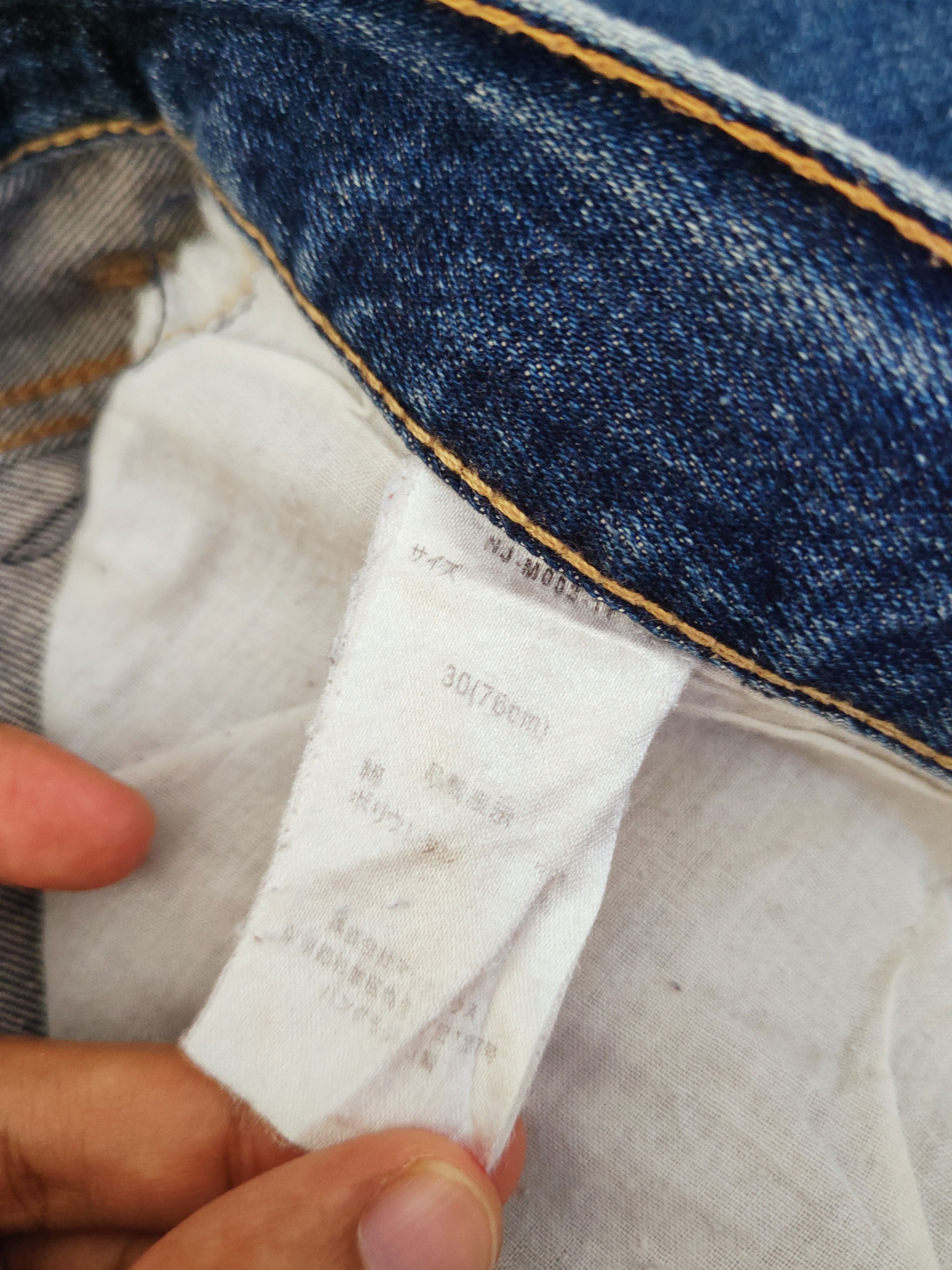 Japanese Brand Navy Dark Blue Distressed Ripped Jeans #W608 Size 30" / US 8 / IT 44 - 14 Thumbnail