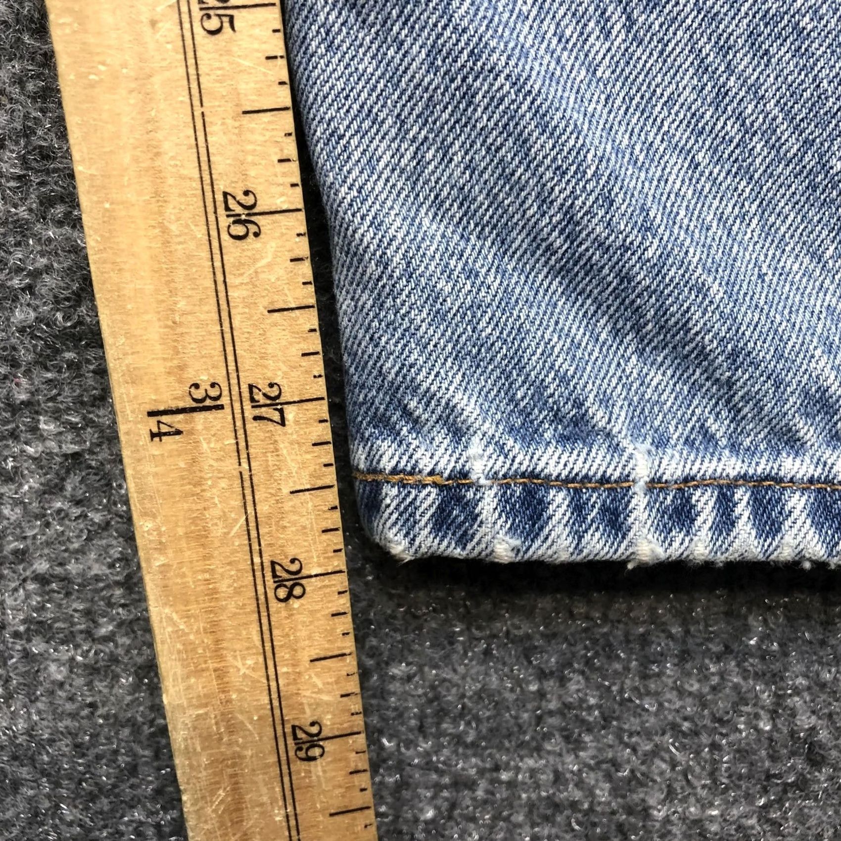 Levi's Levi's 501 Jeans Mens 38x30 Blue Light Wash Straight Button Fly Denim Pants Size US 38 / EU 54 - 3 Thumbnail