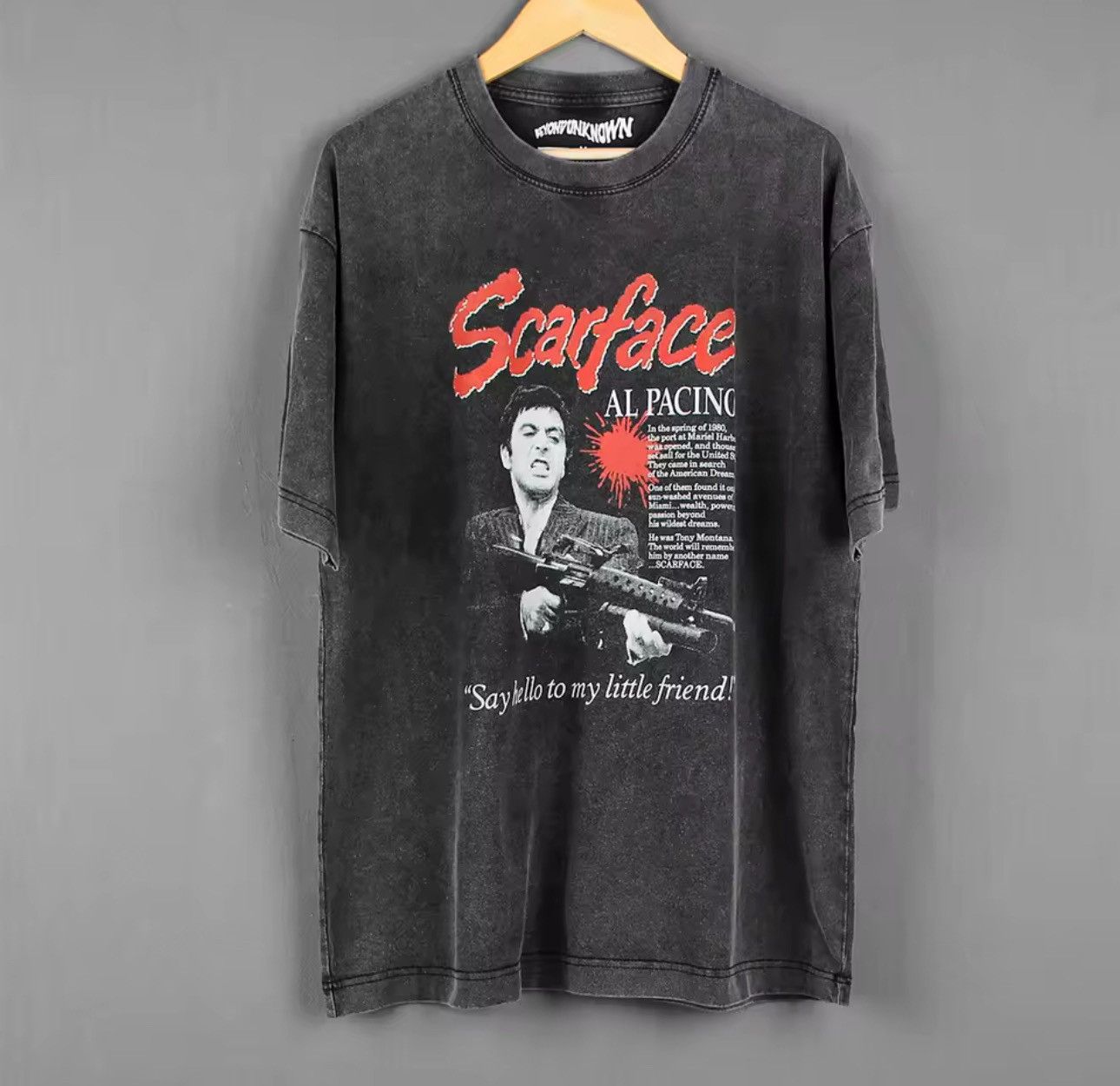 Other Washed Scarface Print Loose Streetwear T Shirt Size US XXL / EU 58 / 5 - 1 Thumbnail