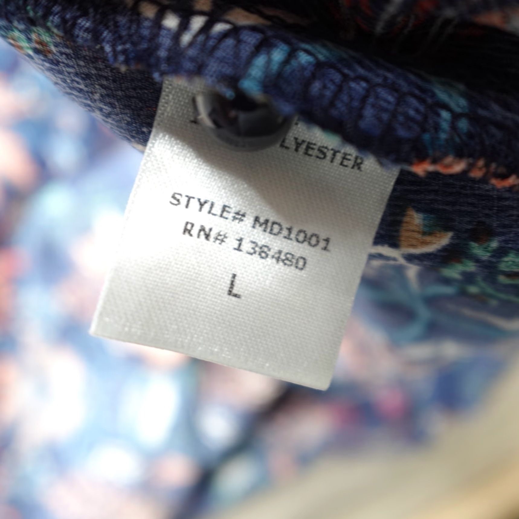 Vintage VINTAGE I. Madeline Womens Dress Large Blue Navy Garden Splendor NEW Size L / US 10 / IT 46 - 4 Thumbnail