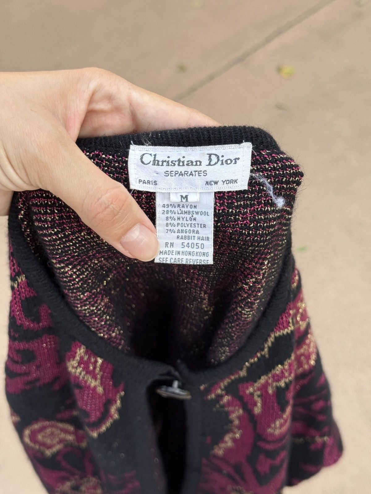 Dior Vintage Christian Dior Floral Cardigan from the 80s Size M / US 6-8 / IT 42-44 - 5 Thumbnail