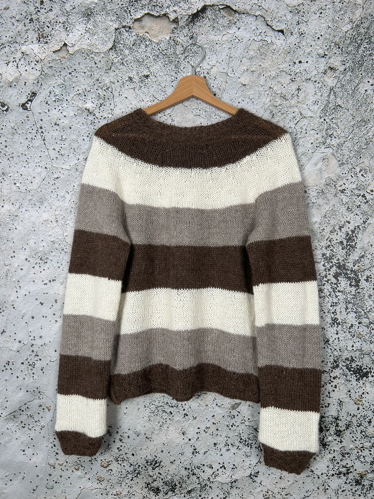 Japanese Brand Vintage Stripped Mohair Sweater Knitwear Japanese Avantgarde Size US M / EU 48-50 / 2 - 4 Thumbnail