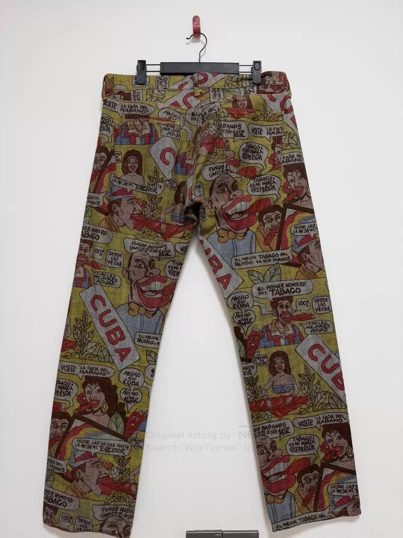 Comme des Garcons Comme Des Garcons size S Cuba Themed Denim Pants Size US 27 - 2 Thumbnail