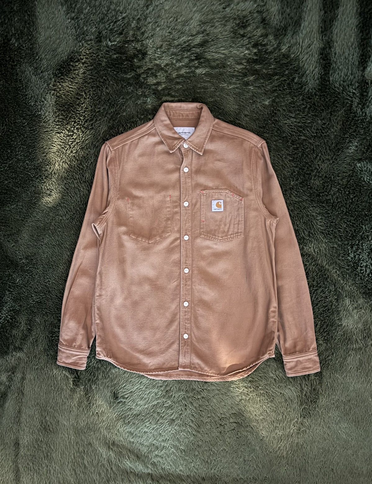 Carhartt Wip [M] Carhartt WIP TONY Canvas Work Shirt Tan Brown Size US M / EU 48-50 / 2 - 1 Thumbnail