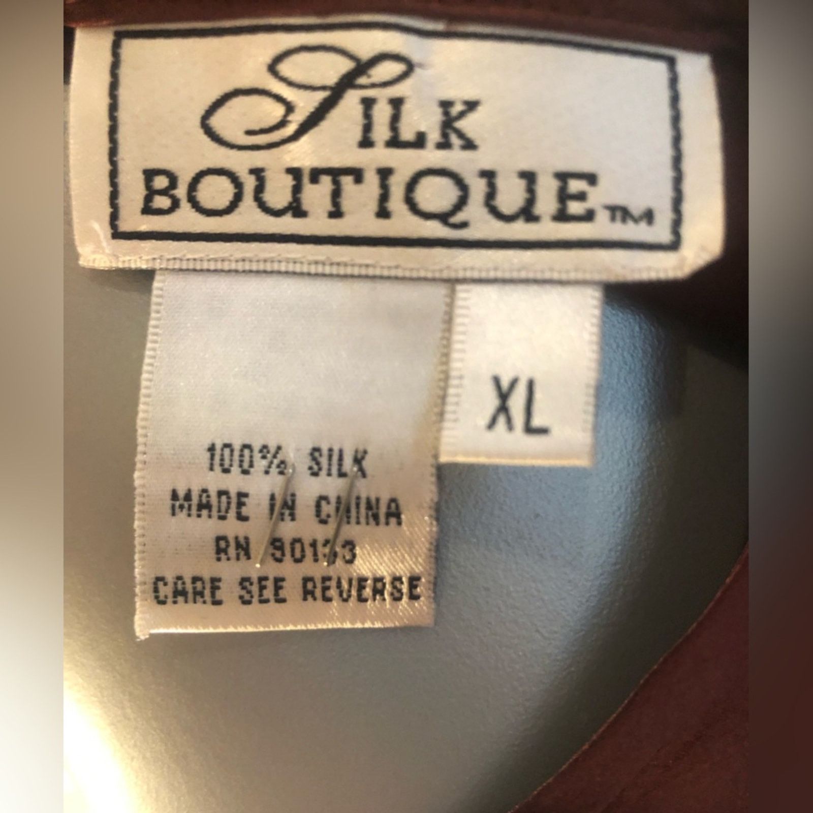 Silk Laundry Silk blouseTop shirt. strapless Brown xl Size L / US 10 / IT 46 - 5 Thumbnail