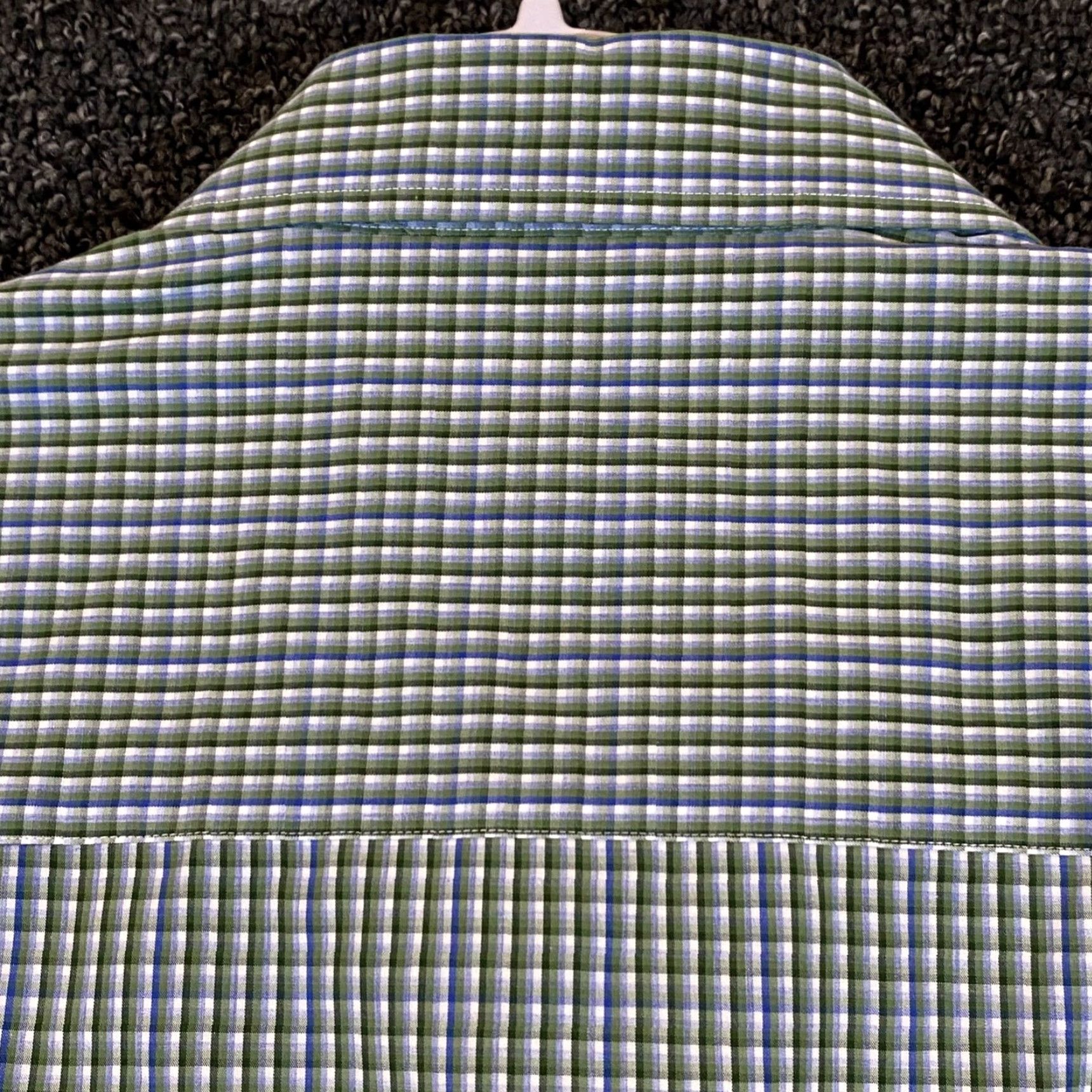 David Donahue David Donahue Shirt Mens Medium Green White Blue Plaid Button Up Outdoors L/S Size US M / EU 48-50 / 2 - 7 Thumbnail