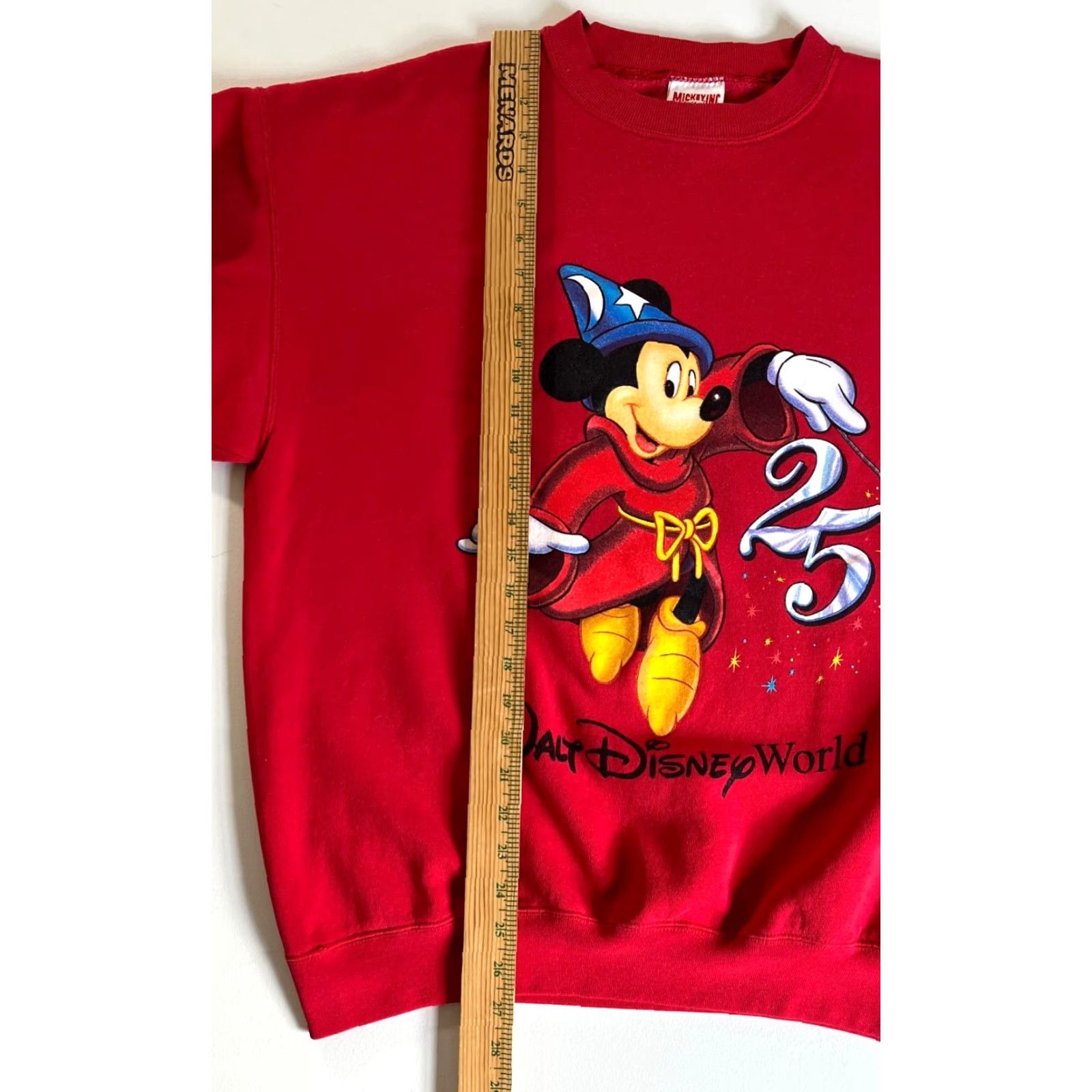 Disney VINTAGE Mickey, Inc Mickey Mouse 25 Crew Sweatshirt Shirt Unisex Adults L Red 90s USA Disney Mens Size US L / EU 52-54 / 3 - 7 Thumbnail