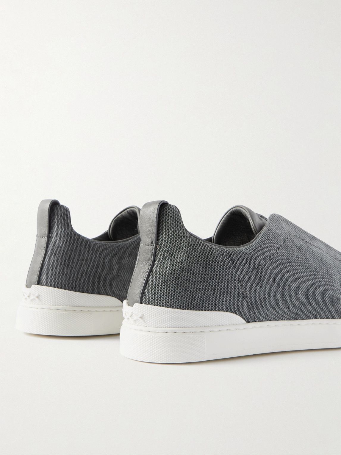Ermenegildo Zegna o1s1rm1025 RLHTYE Triple Stitch Low-Top Sneakers in Gray Size US 5.5 / EU 38 - 5 Thumbnail