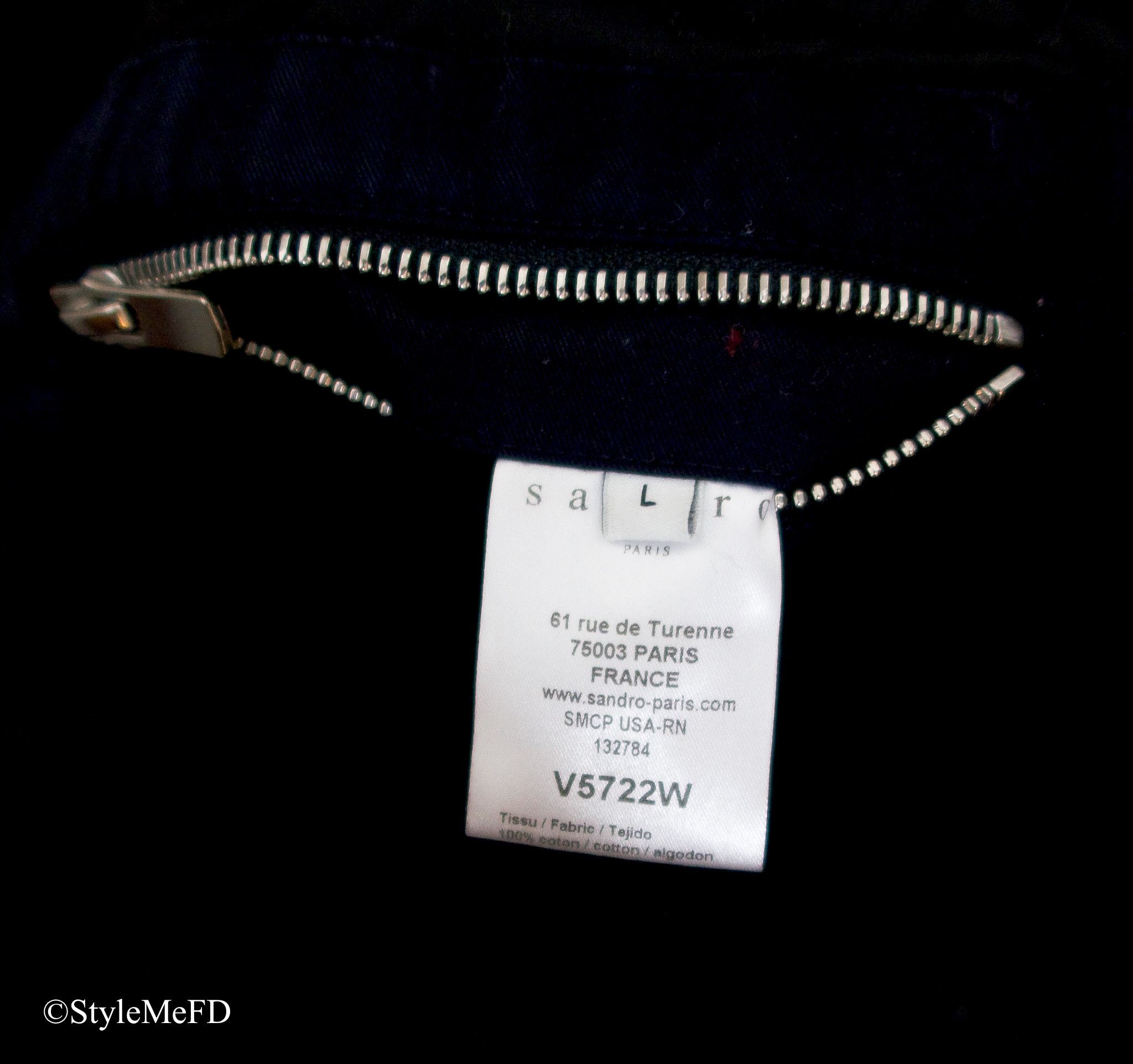 Sandro SANDRO - Black & Blue Leather Jacket - L Size L / US 10 / IT 46 - 8 Thumbnail