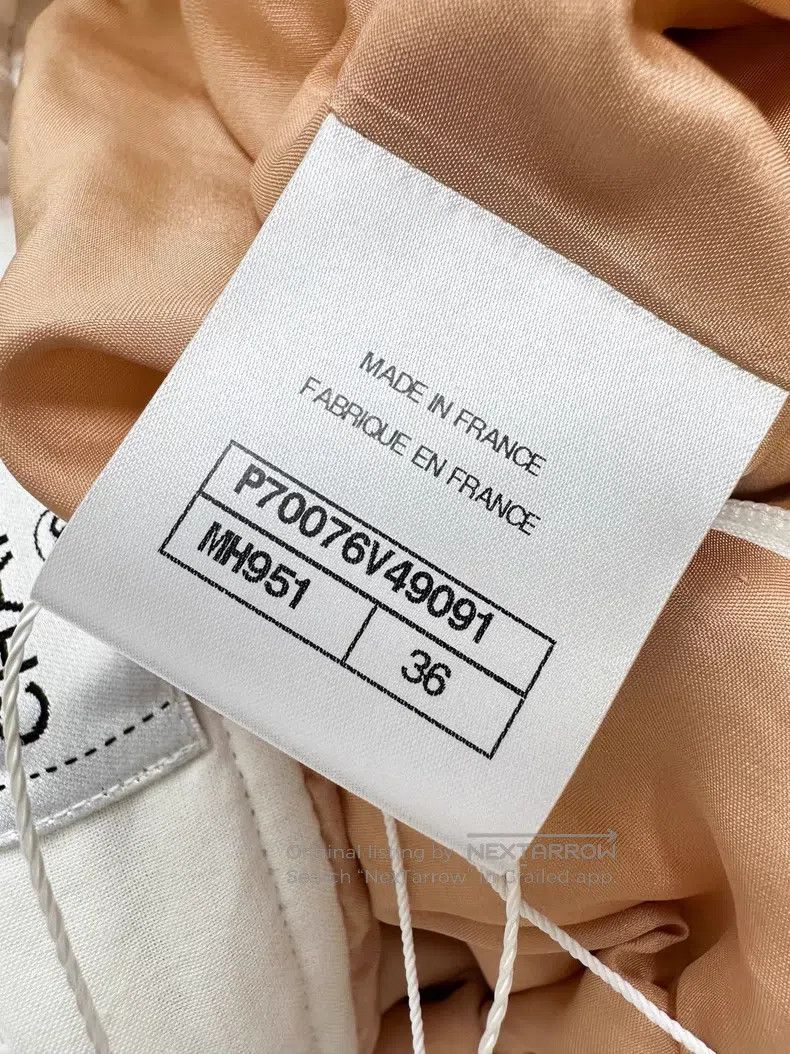 Chanel Chanel 21S early spring white tweed braided wide-leg trous Size 24" / US 00 / IT 34 - 6 Thumbnail