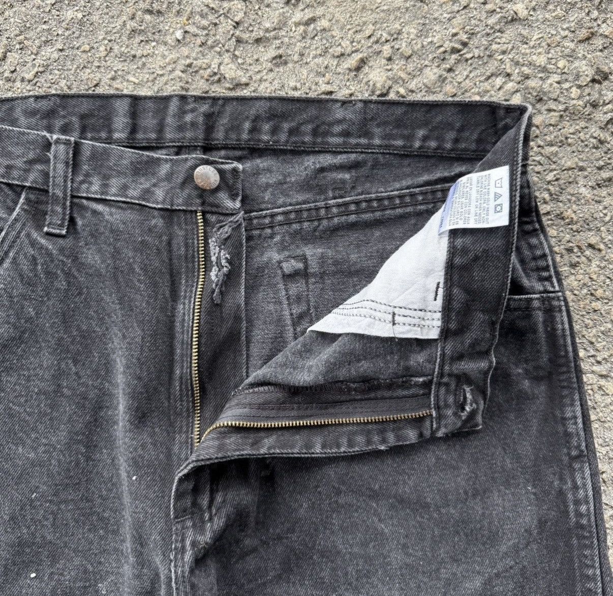 Rustler VINTAGE RUSTLER BLACK JEAN RIPPEP DENIM PANTS Size US 36 / EU 52 - 8 Thumbnail