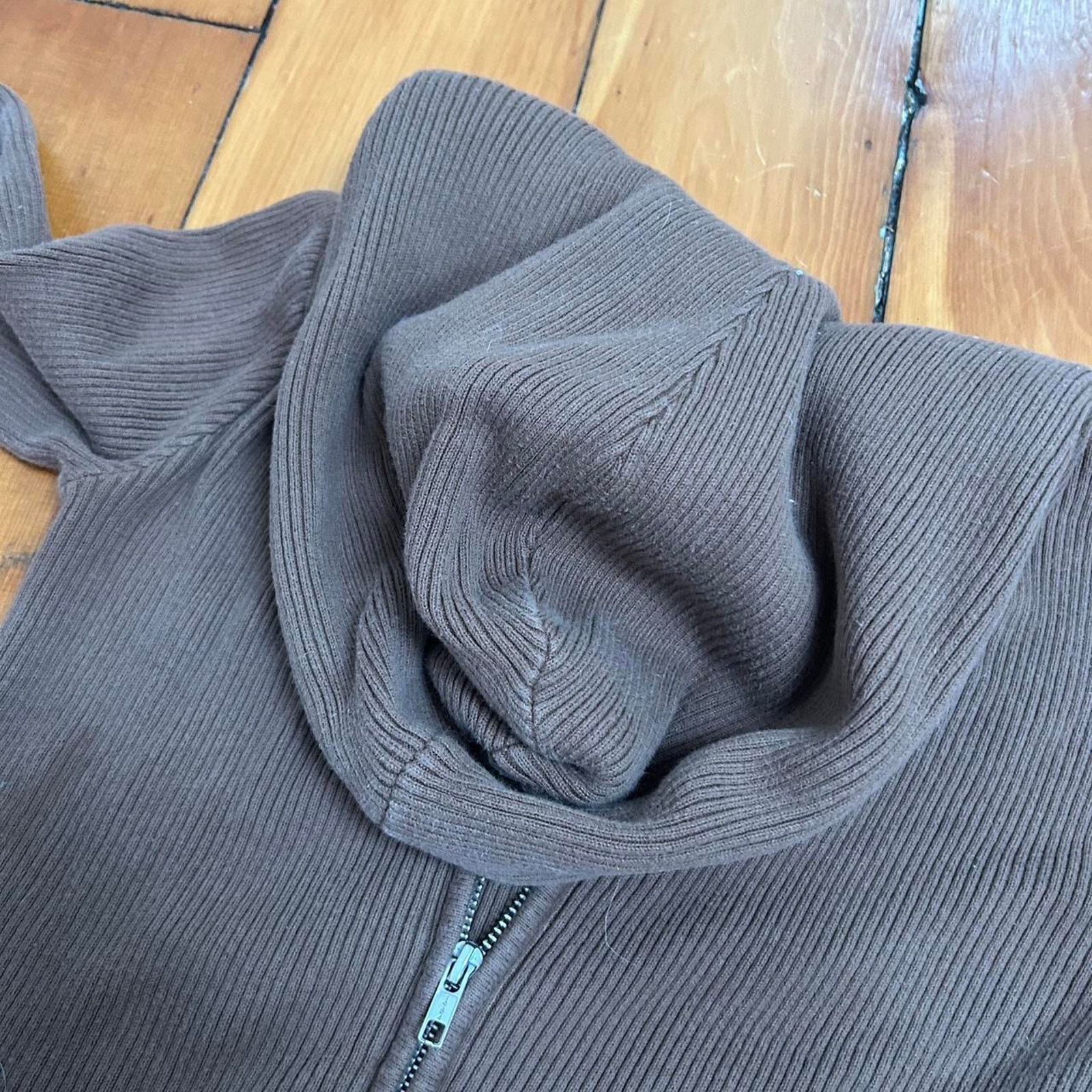 Brandy Melville Brown brandy melville cropped zip up Size XXS / US 00 / IT 34 - 4 Thumbnail