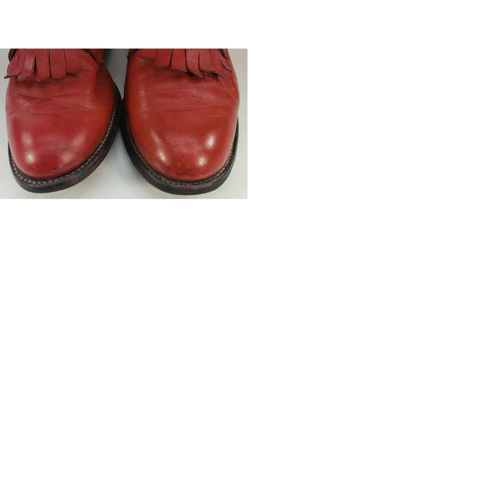 Justin Boots Justin Women's Laceup Boots Main Western 6.5B Red Leather Roper Kilted Front Granny Grunge Cowboy Boot Shoes Size US 7 / IT 37 - 9 Thumbnail