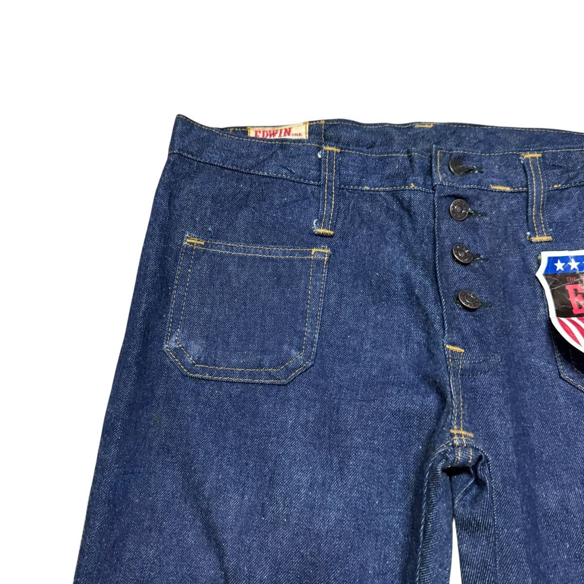 Edwin Deadstock Late 70s Edwin Denim Bell Bottom Jeans Size US 33 - 4 Thumbnail