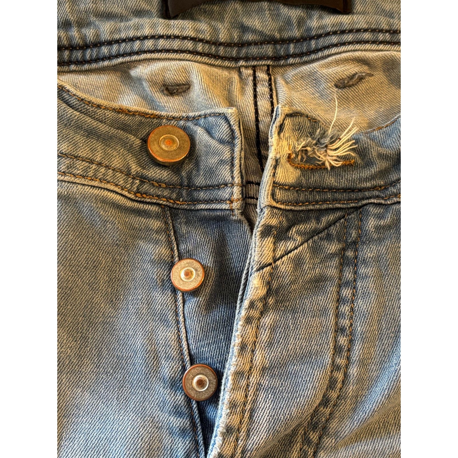 Diesel × Diesel Black Gold × Japanese Brand Diesel DNA W34 Italy Light Wash Button Fly Straight Leg Rare Size US 34 / EU 50 - 4 Thumbnail