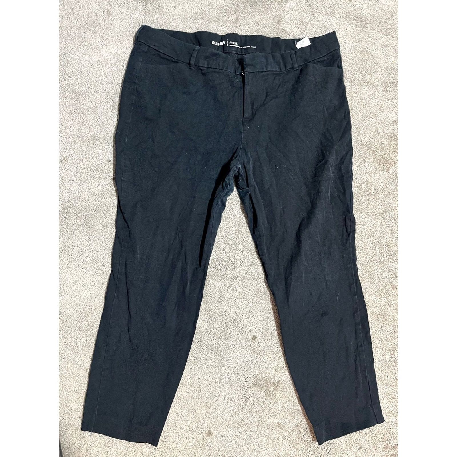 Old Navy Old Navy Pant Women Size 18 Regular Mid Rise Black Pocket Slim Ankle Pants XS Size 40" / US 18 - 2 Thumbnail