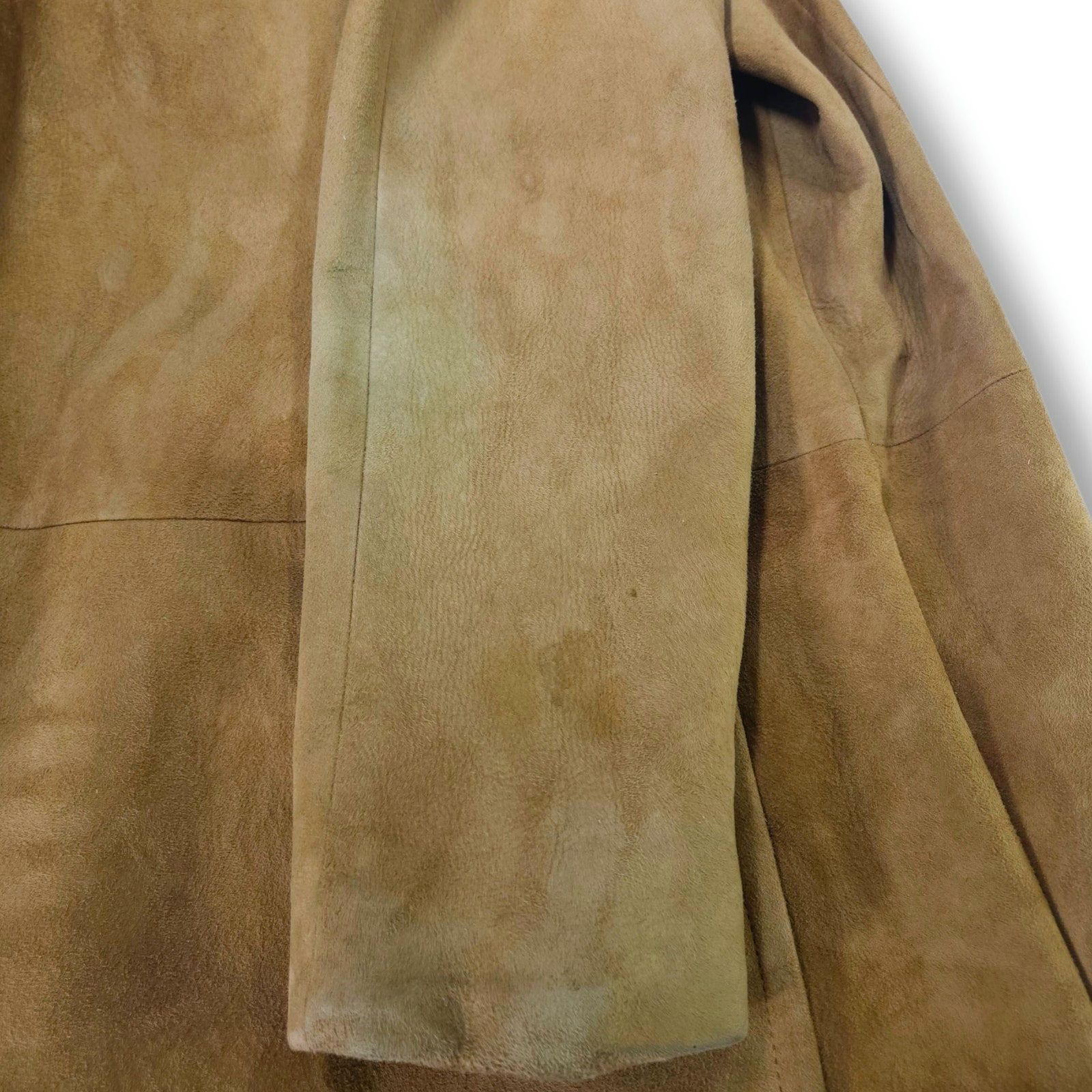 Other Vintage Suede Leather Fur-Trim Collar Button Swing Coat 8 Size M / US 6-8 / IT 42-44 - 9 Thumbnail