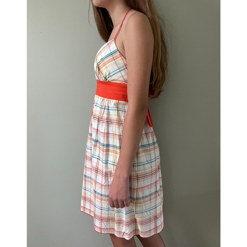 Vintage Womens Y2K Vintage Plaid Summer Halter Sundress Dress Size M / US 6-8 / IT 42-44 - 2 Thumbnail