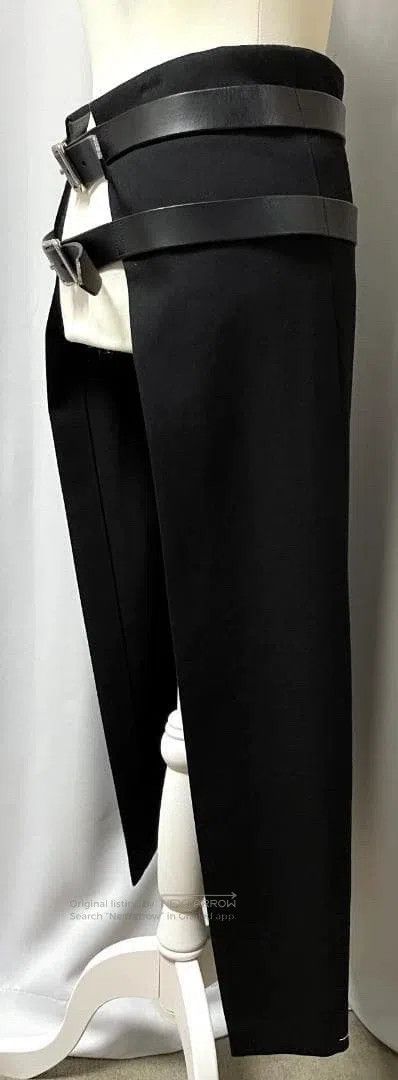 Comme des Garcons Comme Des Garcons size S Leather double waist belt pleated Size 23" - 5 Thumbnail