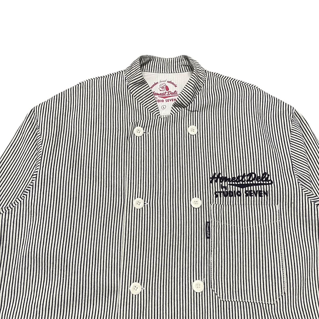 Studio Seven Honest Deli by Studio Seven GU Hickory Stripe Coat Jacket Size US L / EU 52-54 / 3 - 2 Thumbnail