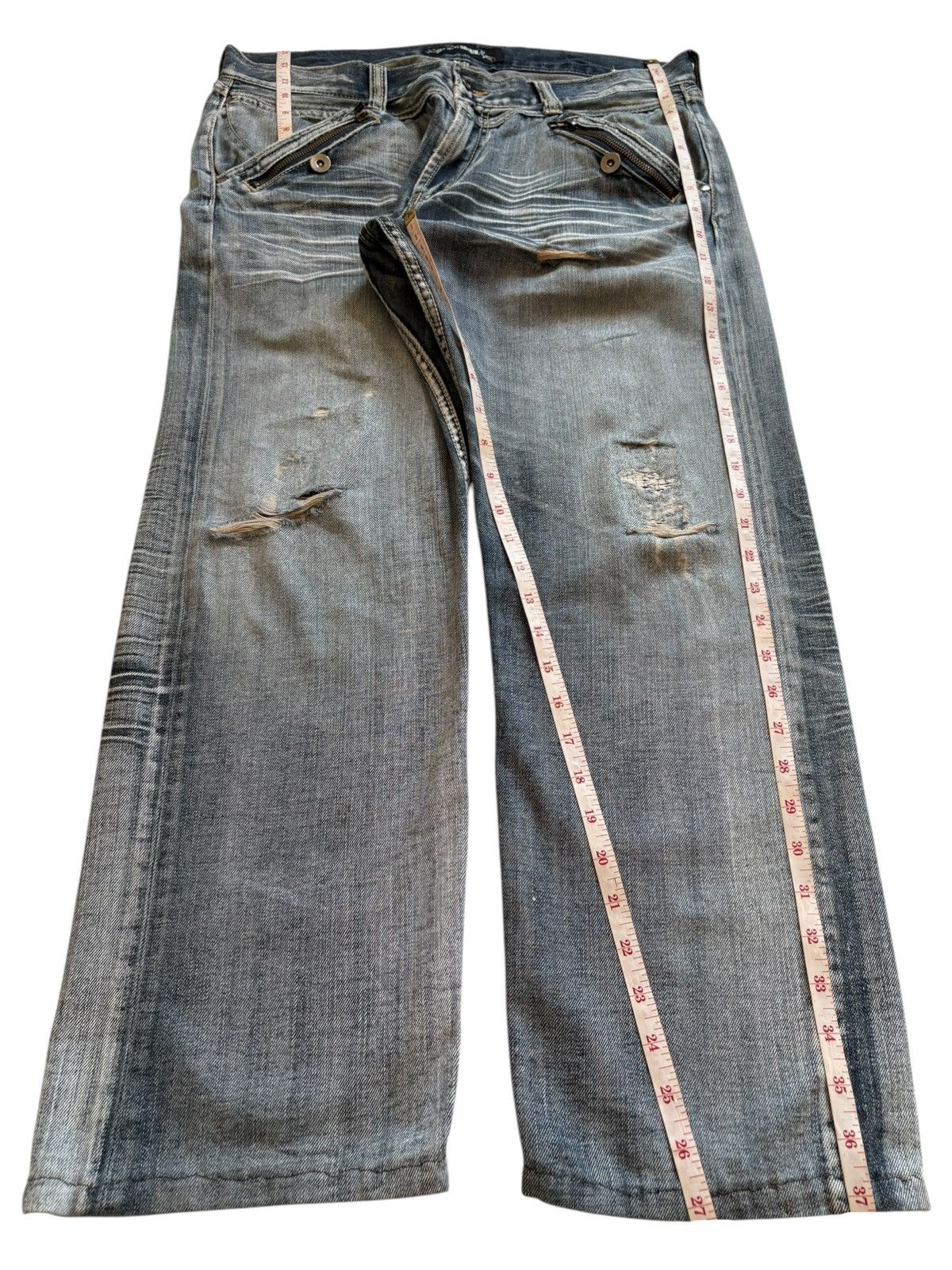 Japanese Brand Vintage Japanese Brand Tactical Distressed Loose Jeans Size US 34 / EU 50 - 13 Thumbnail
