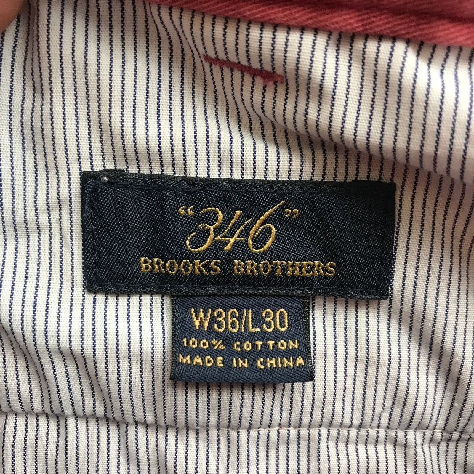 Brooks Brothers Brooks Brother 346 Chino Twill Dress Pants Mens 36x30 Pink Size US 36 / EU 52 - 7 Thumbnail