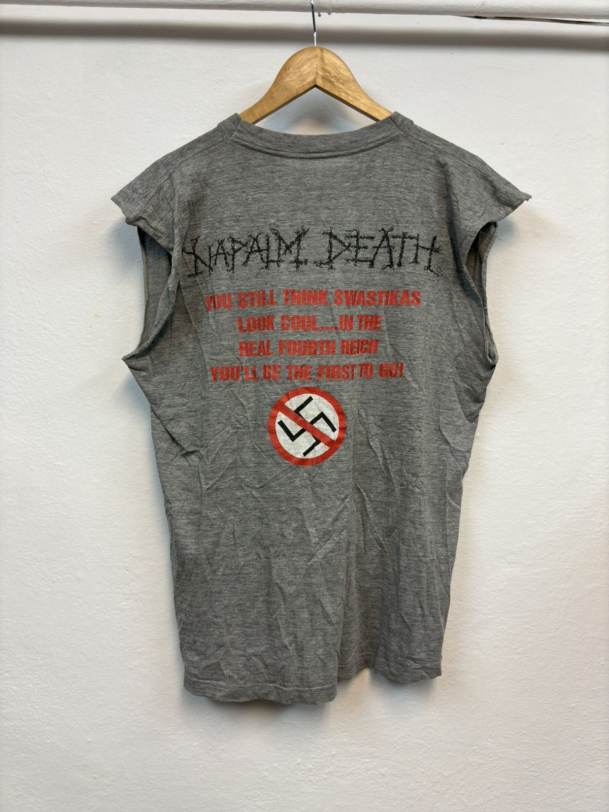 Band Tees × Vintage Vintage Napalm Death 1993 Nasi Punks Fuck Off Sleeveless tee Size US L / EU 52-54 / 3 - 3 Thumbnail
