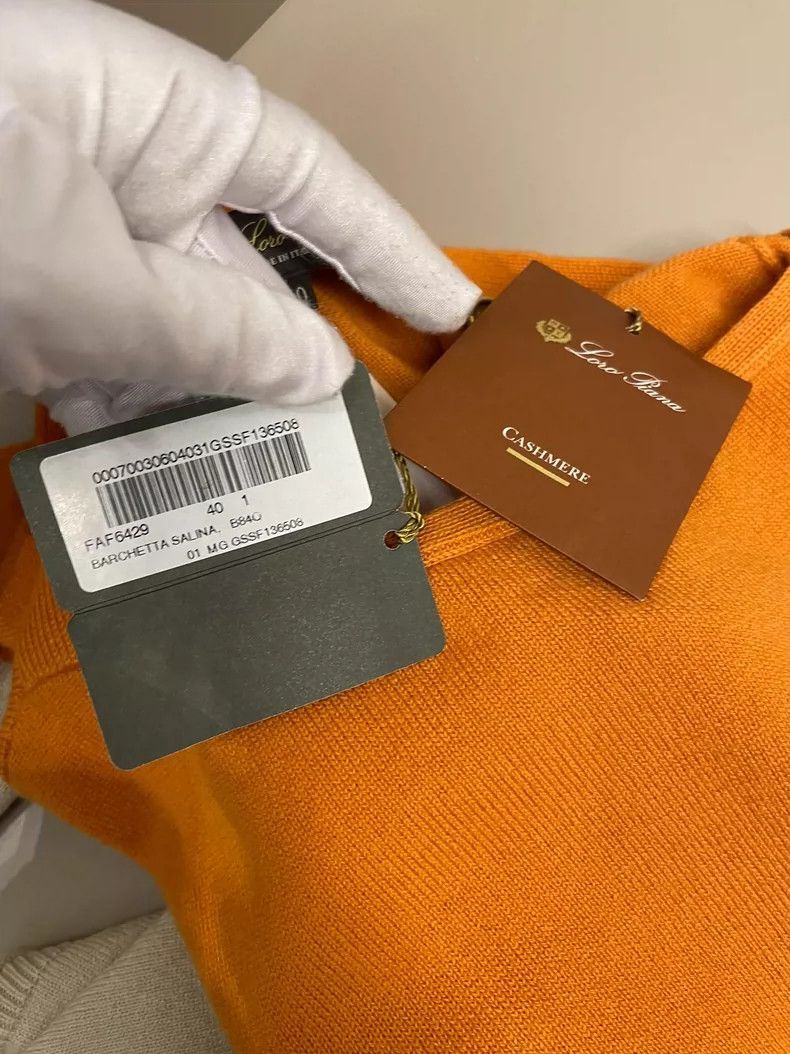 Loro Piana LORO PIANA Orange patchwork cashmere sweater Size M / US 6-8 / IT 42-44 - 4 Thumbnail