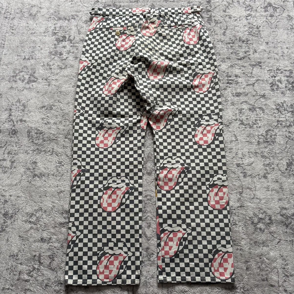 Comme des Garcons Homme Plus CDG Homme Plus Rolling Stones Tongue Lips Patchwork Pants Size US 29 - 6 Thumbnail