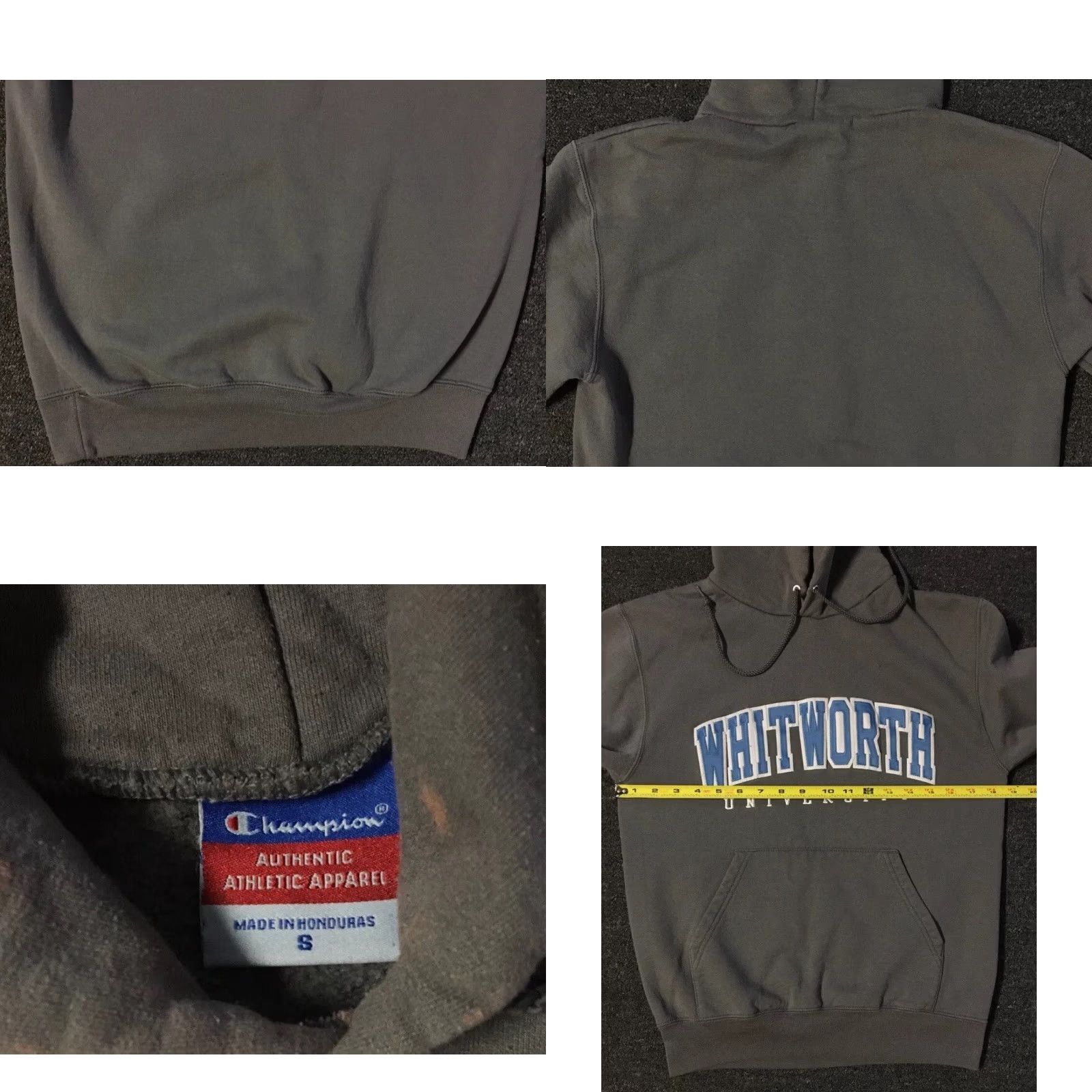 Champion VINTAGE Champion Whitworth University Faded Hoodie XS College Track Grunge PE 90s Size US XS / EU 42 / 0 - 9 Thumbnail