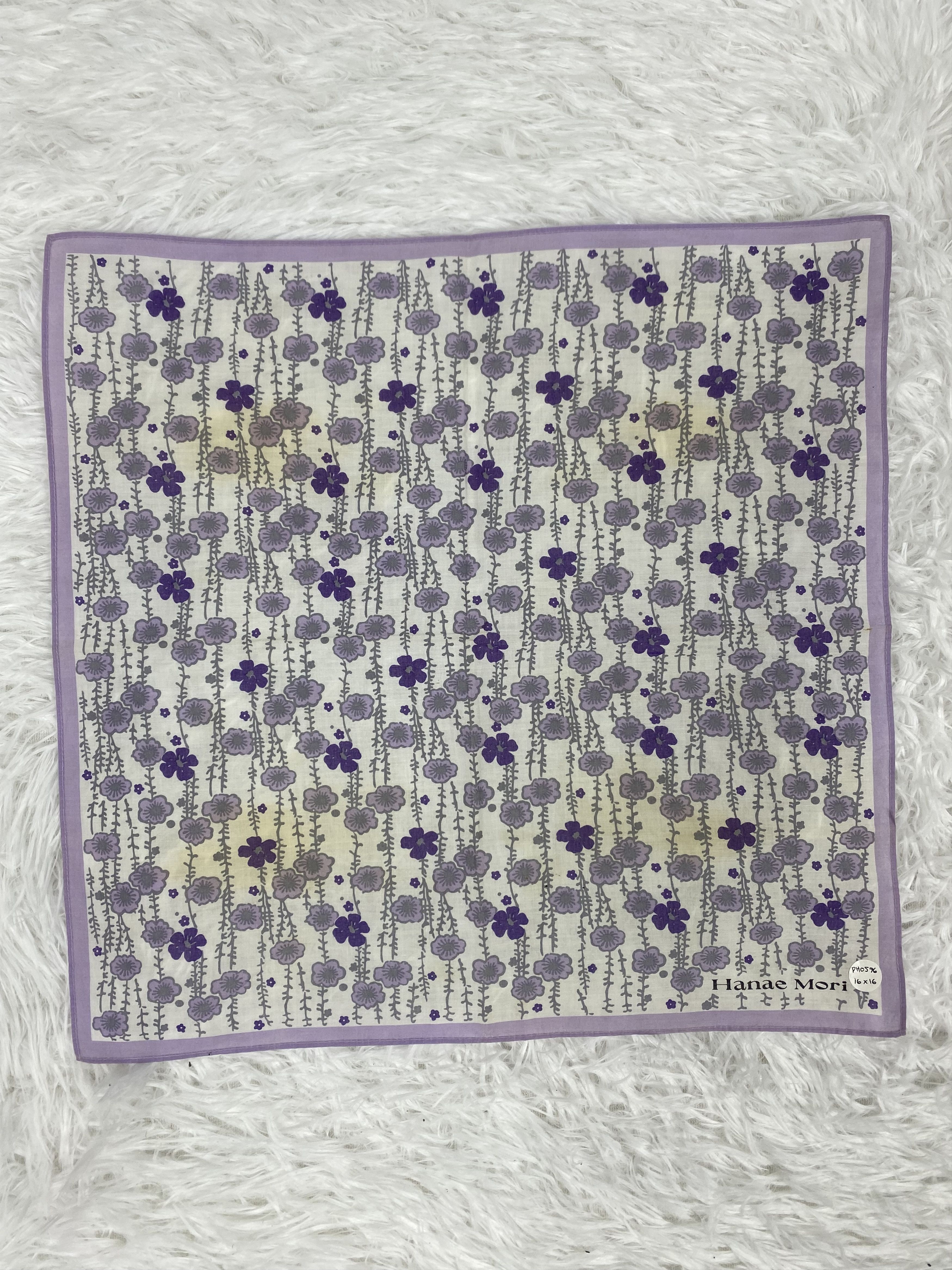 Hanae Mori Vintage Hanae Mori Handkerchief Neckerchief PH0576 Size ONE SIZE - 3 Thumbnail
