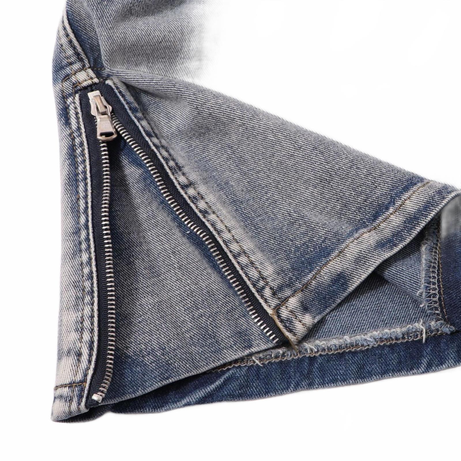 Japanese Brand Black Wide Leg Cargo Denim Pants, Baggy Cargo Jeans Size US 28 / EU 44 - 4 Thumbnail