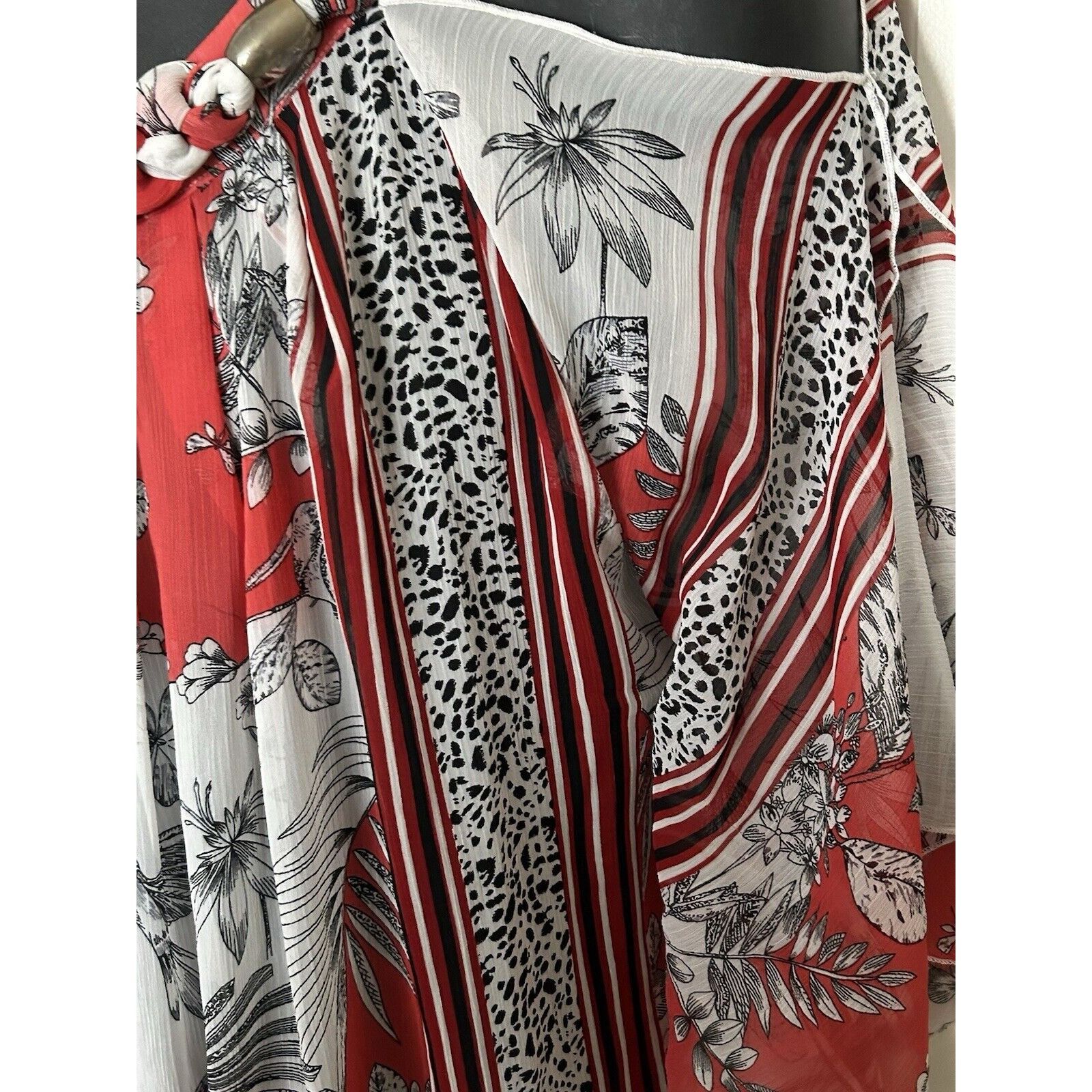 Other Madison Paige Women Gray 3/4 Sleeve Boho Blouse L Size L / US 10 / IT 46 - 9 Thumbnail